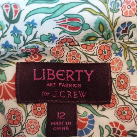 J. Crew Art Fabrics Floral Women's Button Down Shirt - Picture 5 of 6